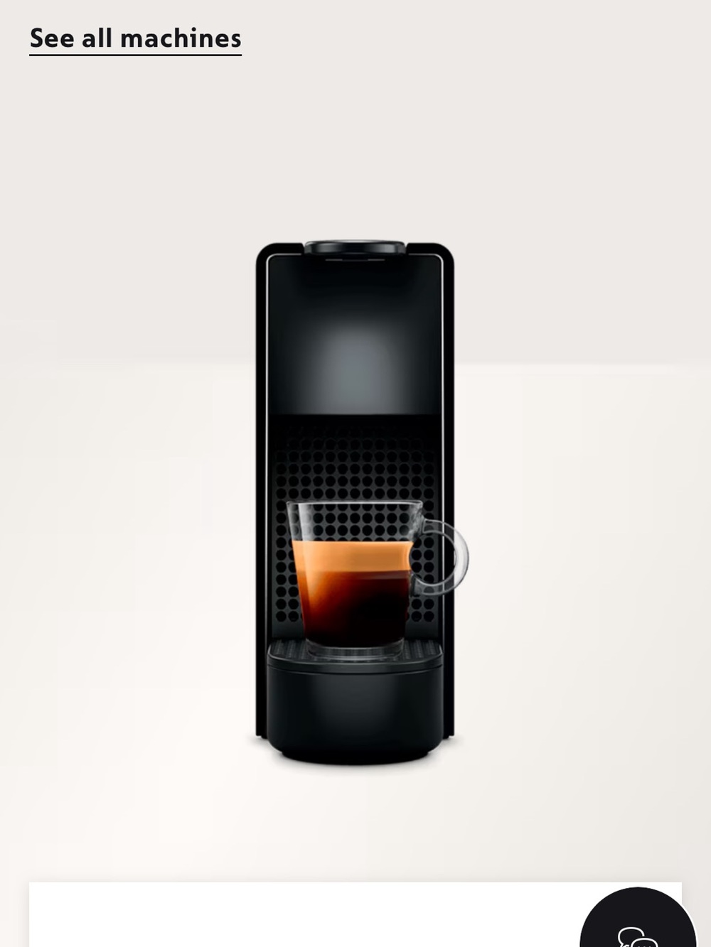 Nespresso Essenza Mini Espresso Machine in black